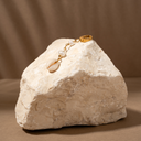 Pearl shell charm - 18k gold plated
