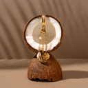 Pearl shell charm - 18k gold plated